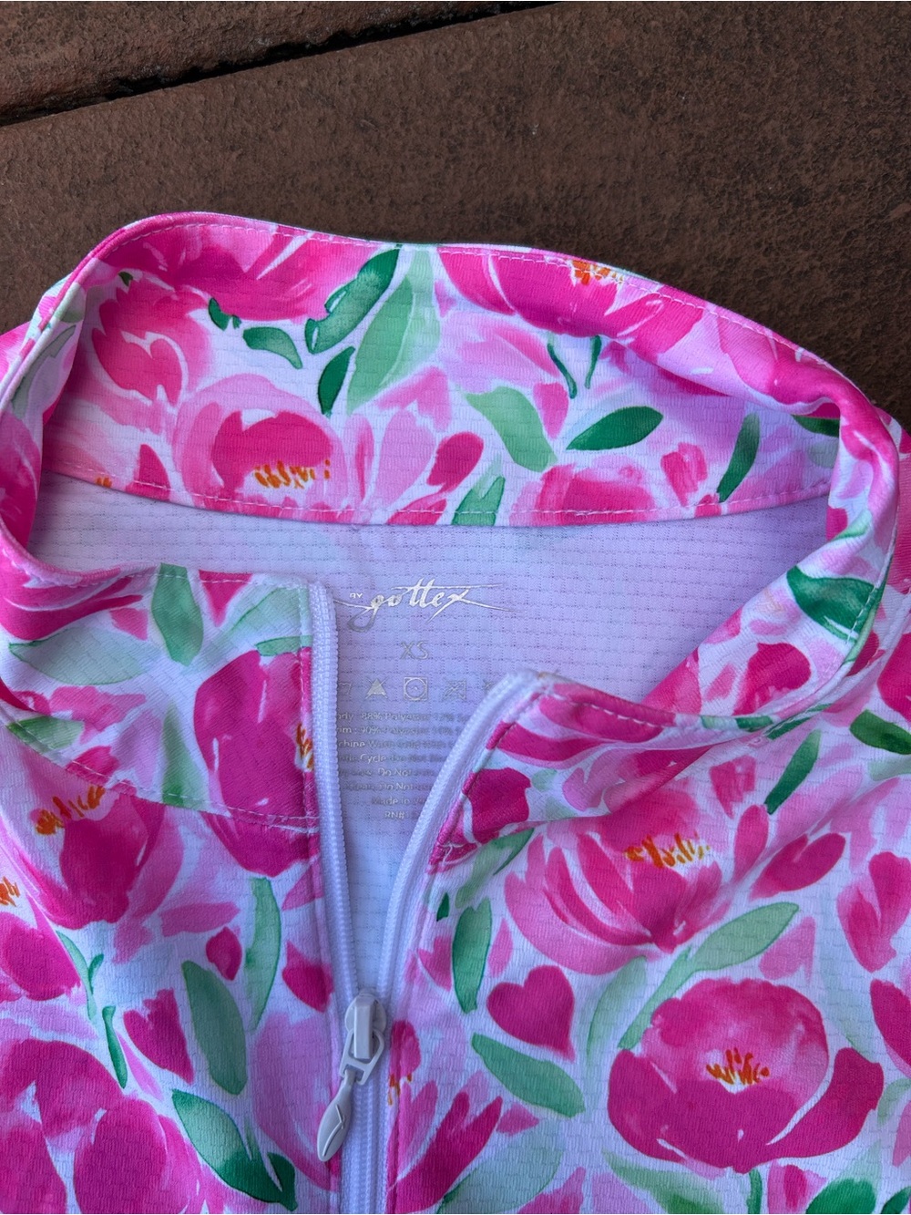 Pink Floral Long-Sleeve Rash Guard Top - Picture 2 of 3